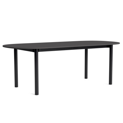 Tabulka Příloha Oblong 220 cm tmavě šedá linoleum HAY