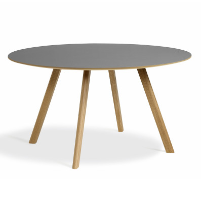 Stół CPH25 140 cm szare linoleum - naturalny dąb Hay