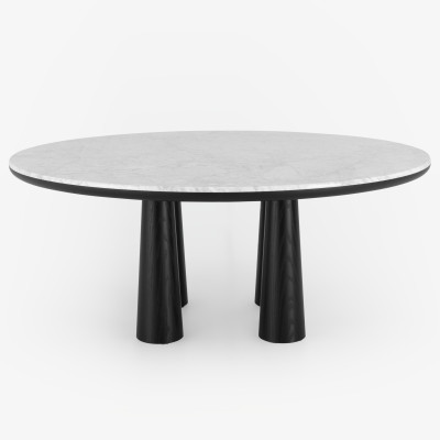 Stół Hashira biały marmur carrara Ligne Roset