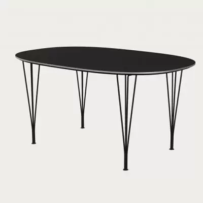 Stół Superellipse 150 cm laminat standard czarny Fritz Hansen