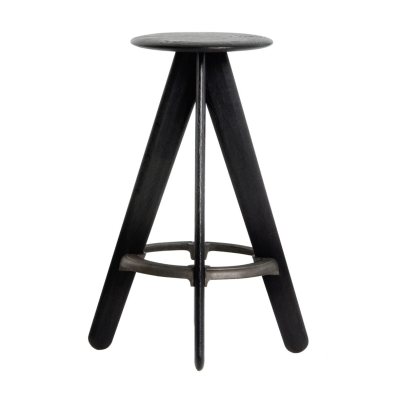 Stołek barowy Slab czarny dąb Tom Dixon