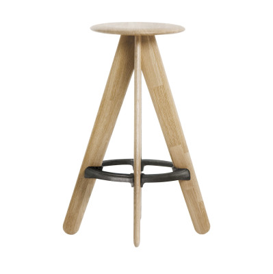 Stołek barowy Slab naturalny dąb Tom Dixon