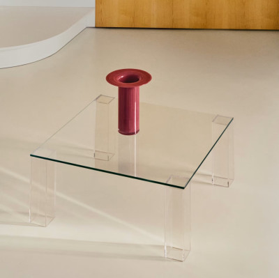 Stolik kawowy Adularia 85 cm przezroczysty kave home