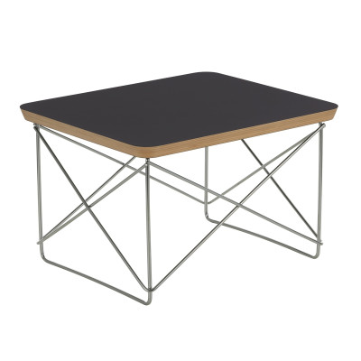 Příležitostný stolek LTR – černá deska HPL – podnož z nerezové oceli Vitra