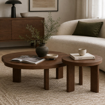 Noah occasional table, dark brown