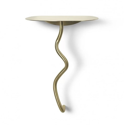 Curvature brass wall table Ferm Living