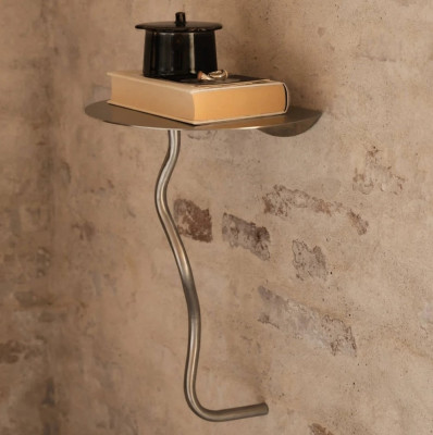Stolik ścienny Curvature srebrny Ferm Living