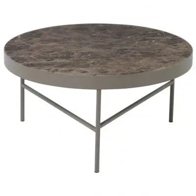STOLIK KAWOWY MARMUROWY brązowy 70,5 CM FERM LIVING
