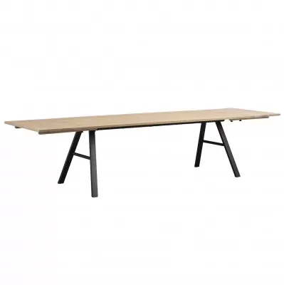 Stół rozkładany Brigham 220-320 cm dąb dziki bielony Rowico