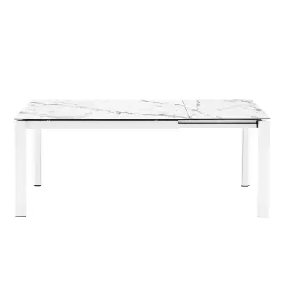 Stół rozkładany Duca 130-190 cm biały ceramiczny Calligaris