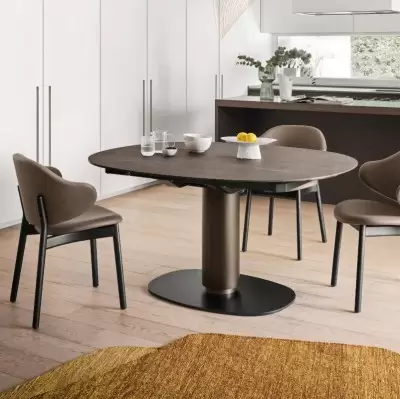 Stół rozkładany Elson 150-200 cm ceramiczny brązowy Calligaris