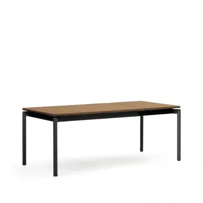 Stół rozkładany do ogrodu Canyelles 140-200 cm czarny La Forma