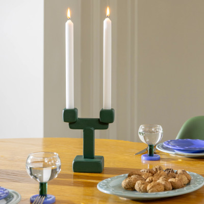 Kusový svícen zelený &k Amsterdam