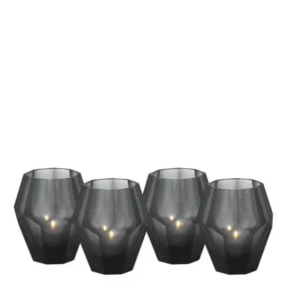 Świeczniki Tealight Holder Okhto set of 4 czarny Eichholtz