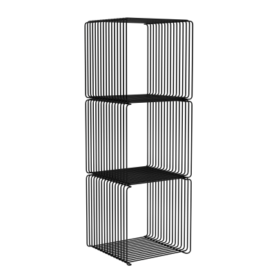 System modułowy Panton Wire 3 moduły 34,8 × 34,8 × 34,8 cm czarny Montana