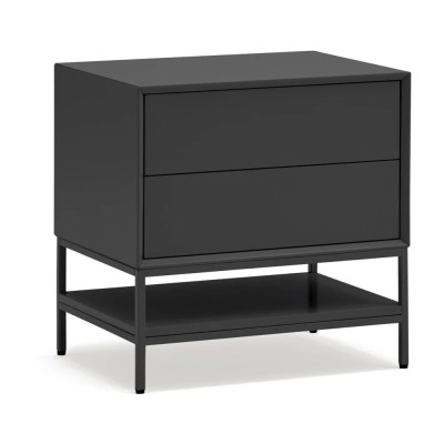 Platt bedside table black Teulat