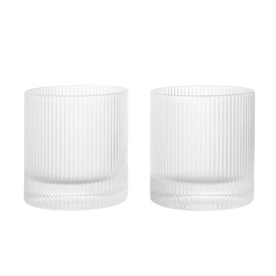 Szklanka Ripple 250 ml przezroczysta 2 szt Ferm Living
