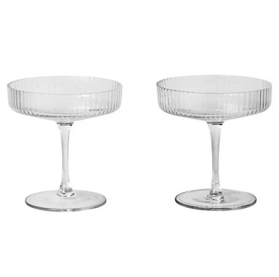 Kieliszki do szampana Ripple 2 szt. transparentne FERM LIVING