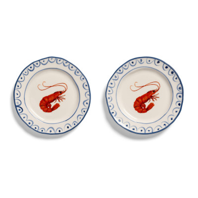 Talerz deserwoy Sirene crevette 2 szt. &k Amsterdam
