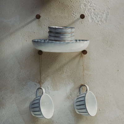 Talerz głęboki Inku 21 cm biały Serax