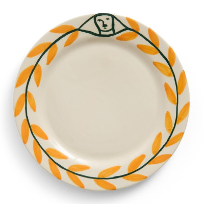 Talíř La Pittura 24 cm Zlatý list HAY