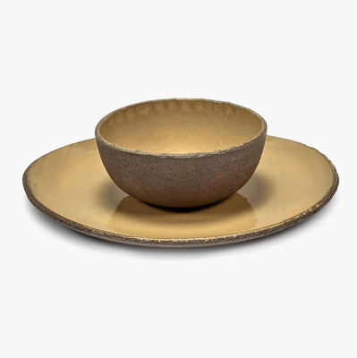 Talerz obiadowy FCK 28 cm żółty Serax