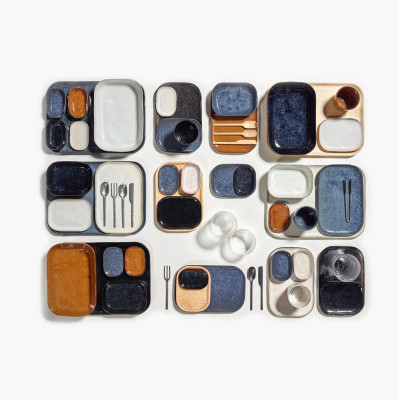 Talerz obiadowy La Nouvelle 32 cm ciemnoniebieski Serax