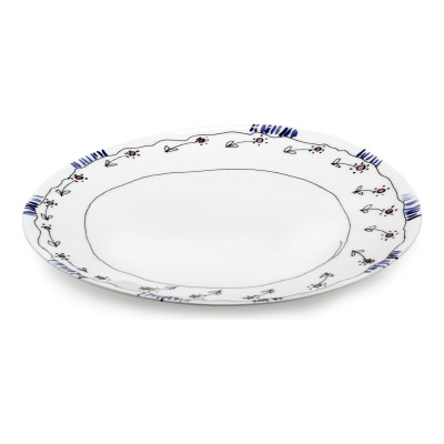 Talíř Midnight Flowers 28 cm Sasankové mléko Serax