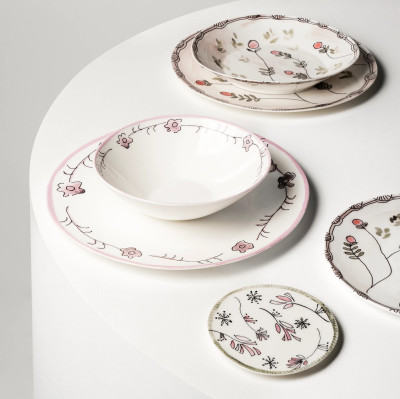 Talíř Midnight Flowers 28 cm Dark Viola Serax