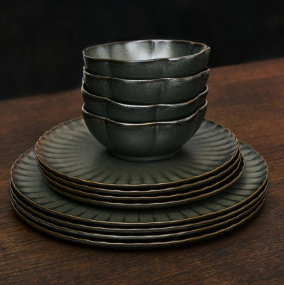 Talerz śniadaniowy Inku 21 cm zielony Serax