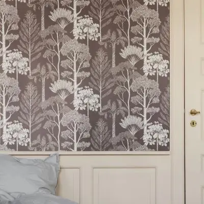 Tapeta Katie Scott trees mahoniowa ferm living