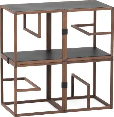 Regał modułowy Text Quadruple Set Wood Metal Tre Product