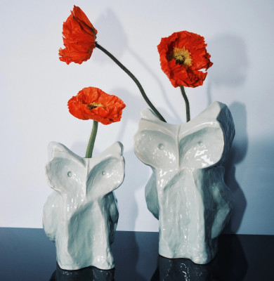 Wazon After Midnight 30 cm jasnoniebieski Serax