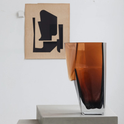 Dunk váza 33 cm hnědá Serax