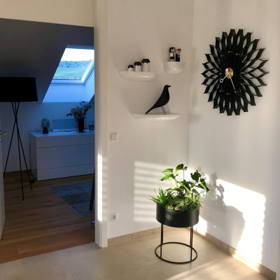 Zegar ścienny Sunflower black ash-brass Vitra