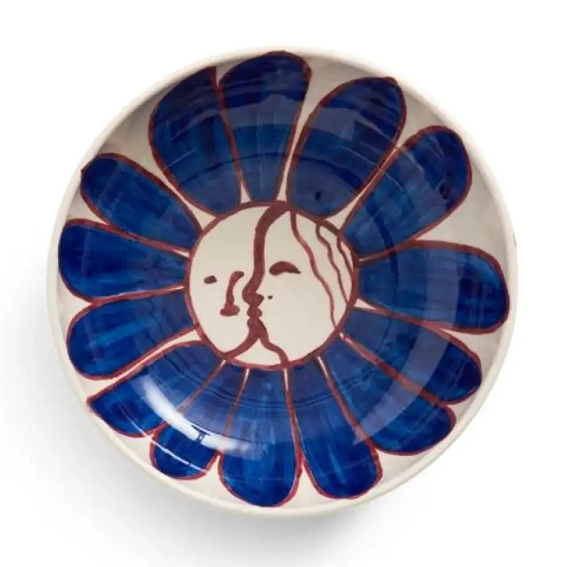 Miska La Pittura 18 Cm Deep Blue Flower Hay