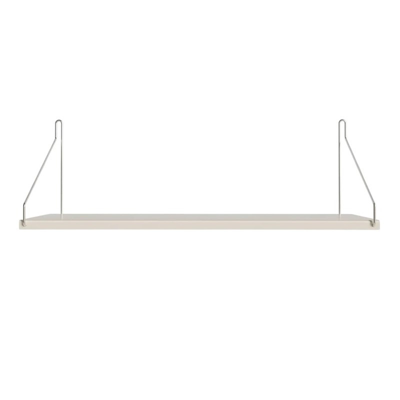 Półka Single 60 Cm Biała - Stalowe Wsporniki Frama