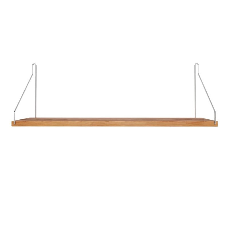 Półka Single 60 Cm Naturalny Dąb - Stalowe Wsporniki Frama
