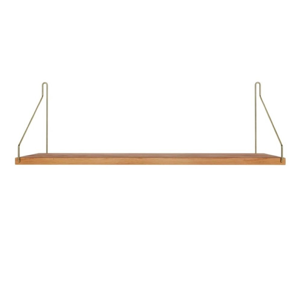 Półka Single 60 Cm Naturalny Dąb - Mosiądz Frama