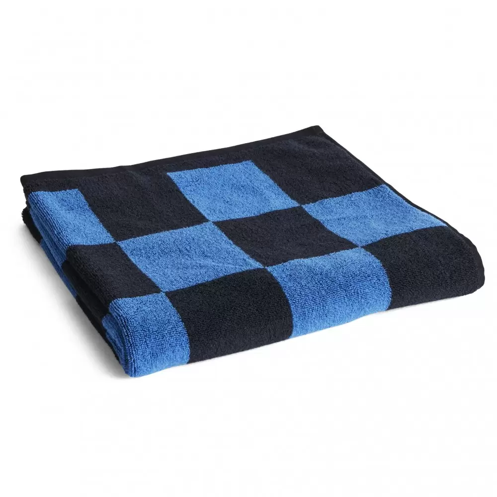 Ręcznik łazienkowy Check kobaltowy Hay