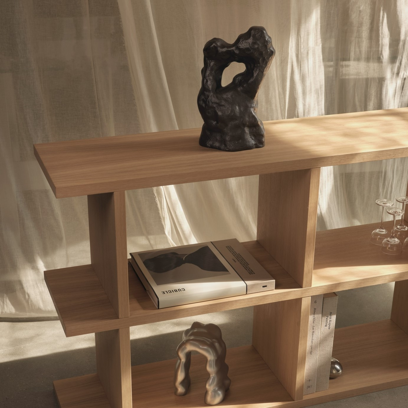 Regał Kona 210 Cm Naturalny Dąb Ferm Living