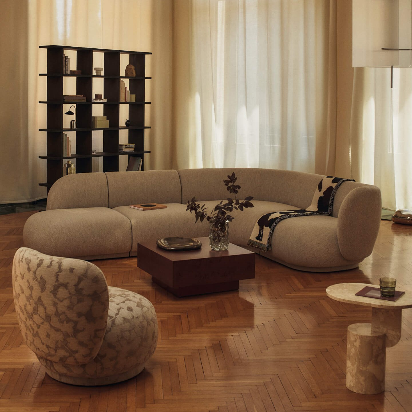 Regał Kona 210 Cm Ciemny Dąb Ferm Living