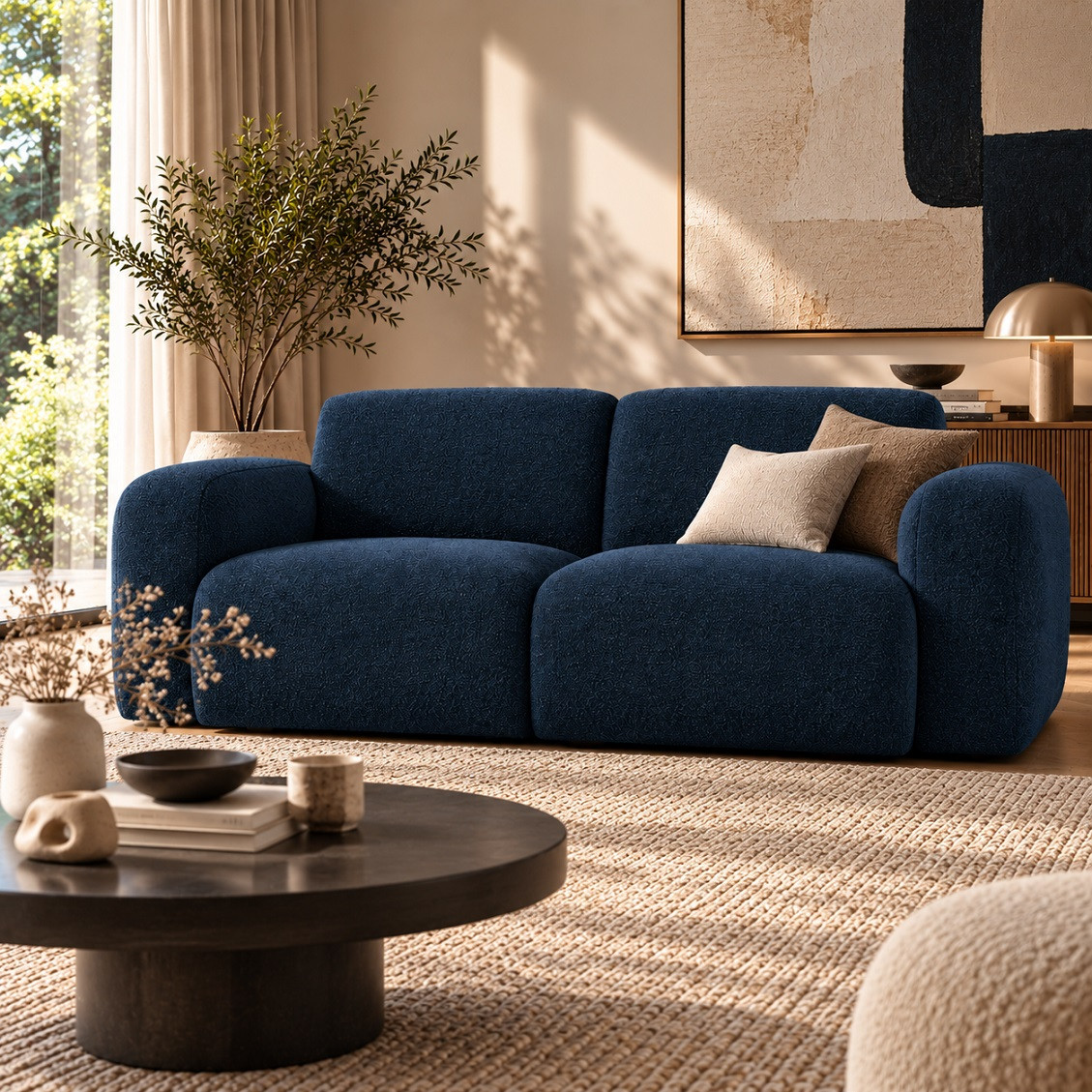 Sofa 2-Osobowa Molino Ciemnoniebieska Micadoni