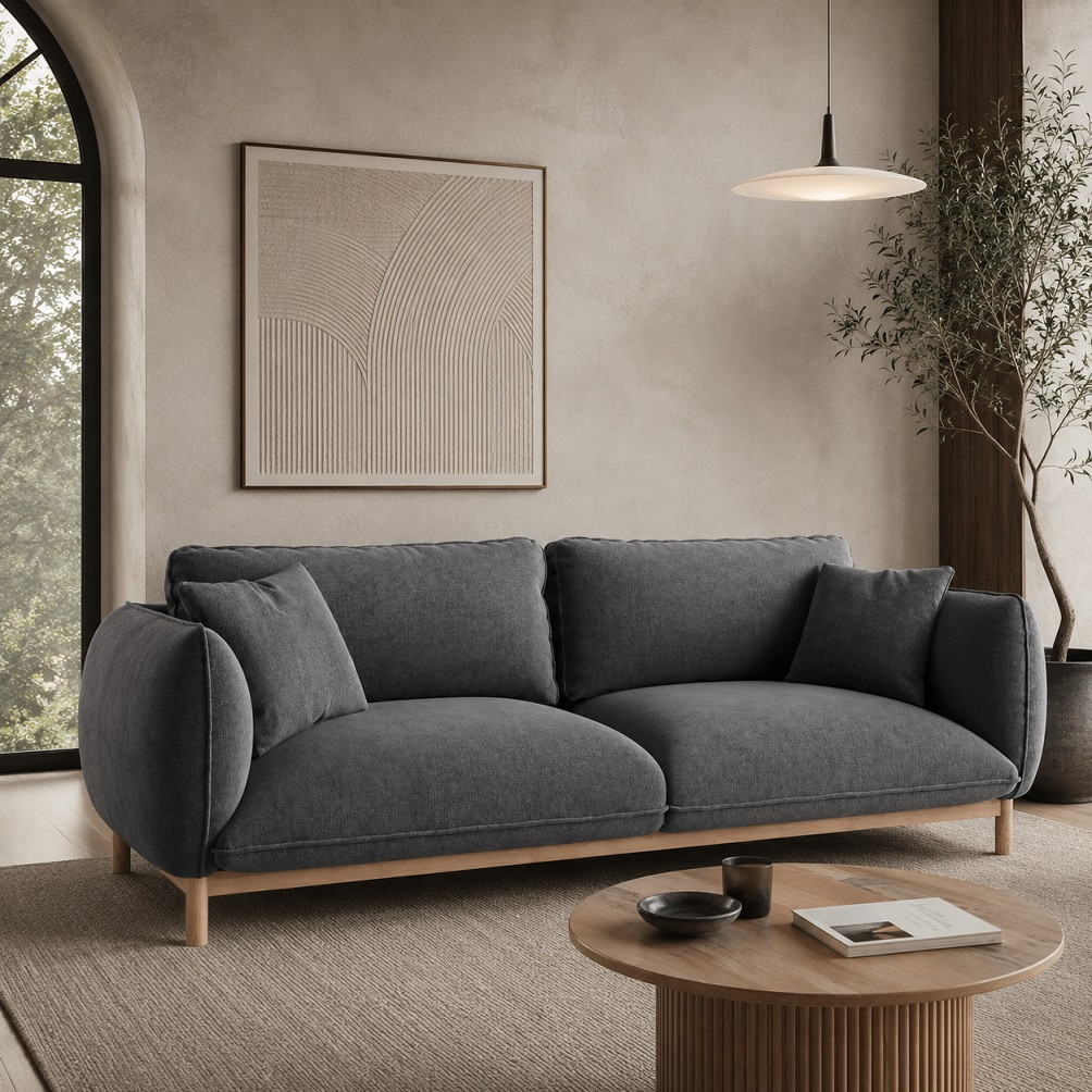 Sofa 3-Osobowa Ada Ciemnoszara Micadoni