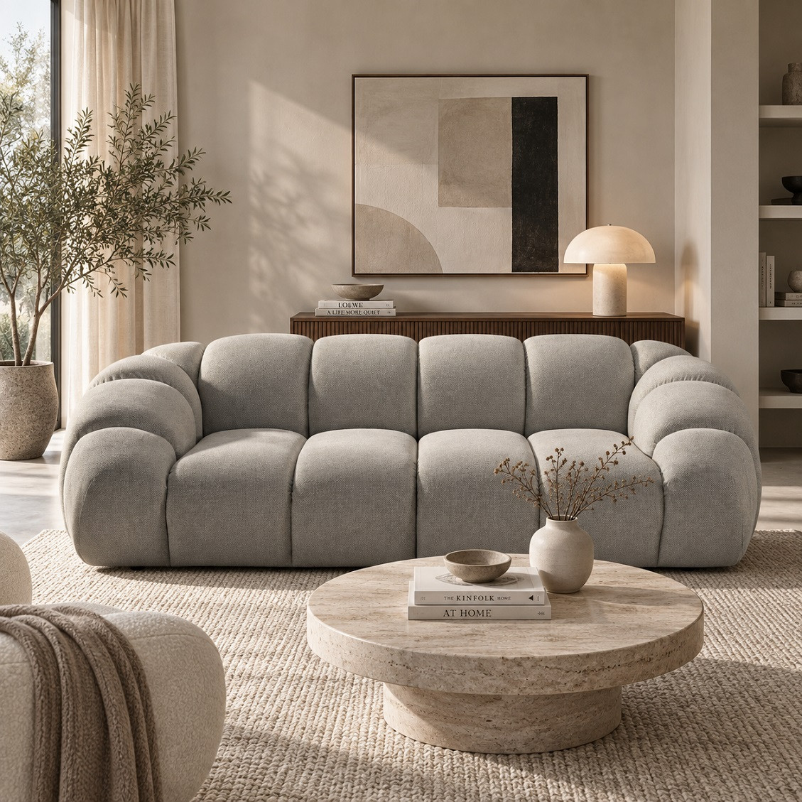 Sofa 3-Osobowa Diana Jasnoszara Micadoni