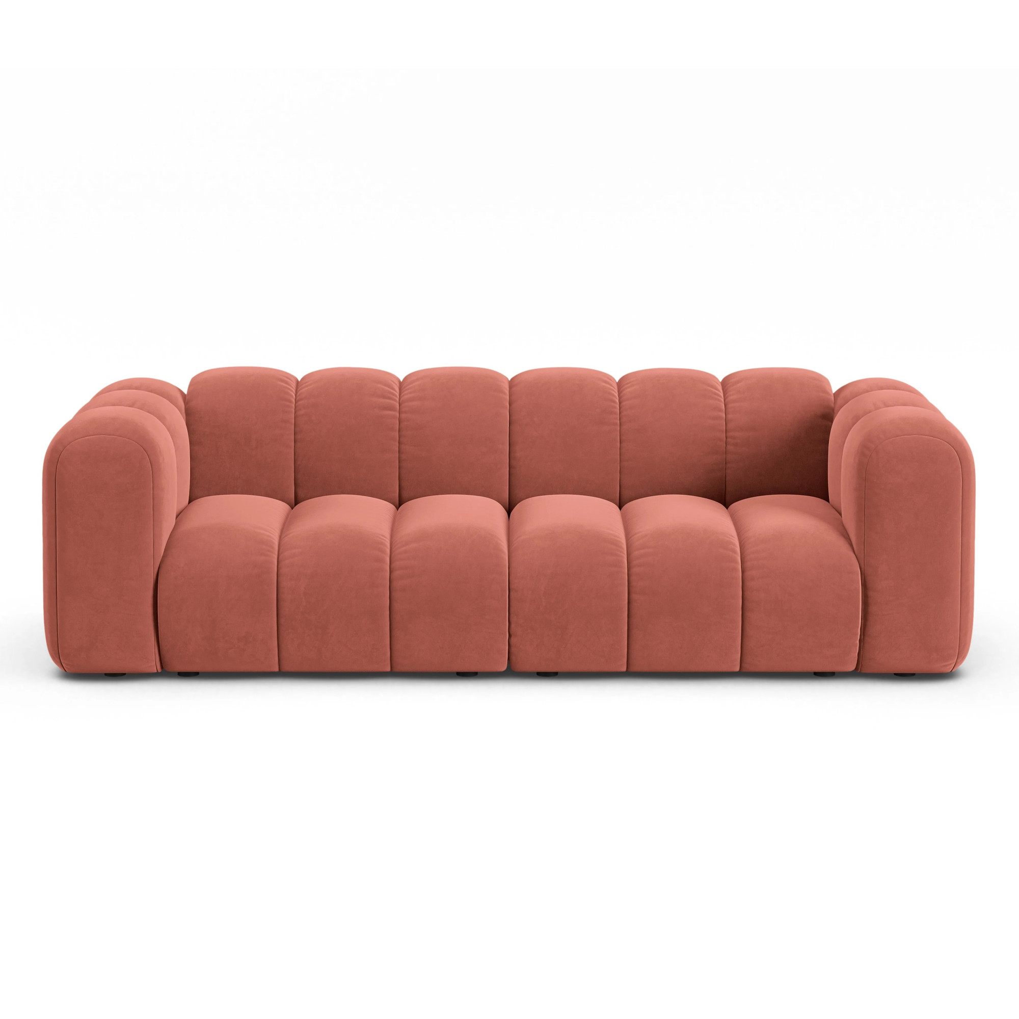 Sofa 3-Osobowa Lupine Koralowy Welur Micadoni