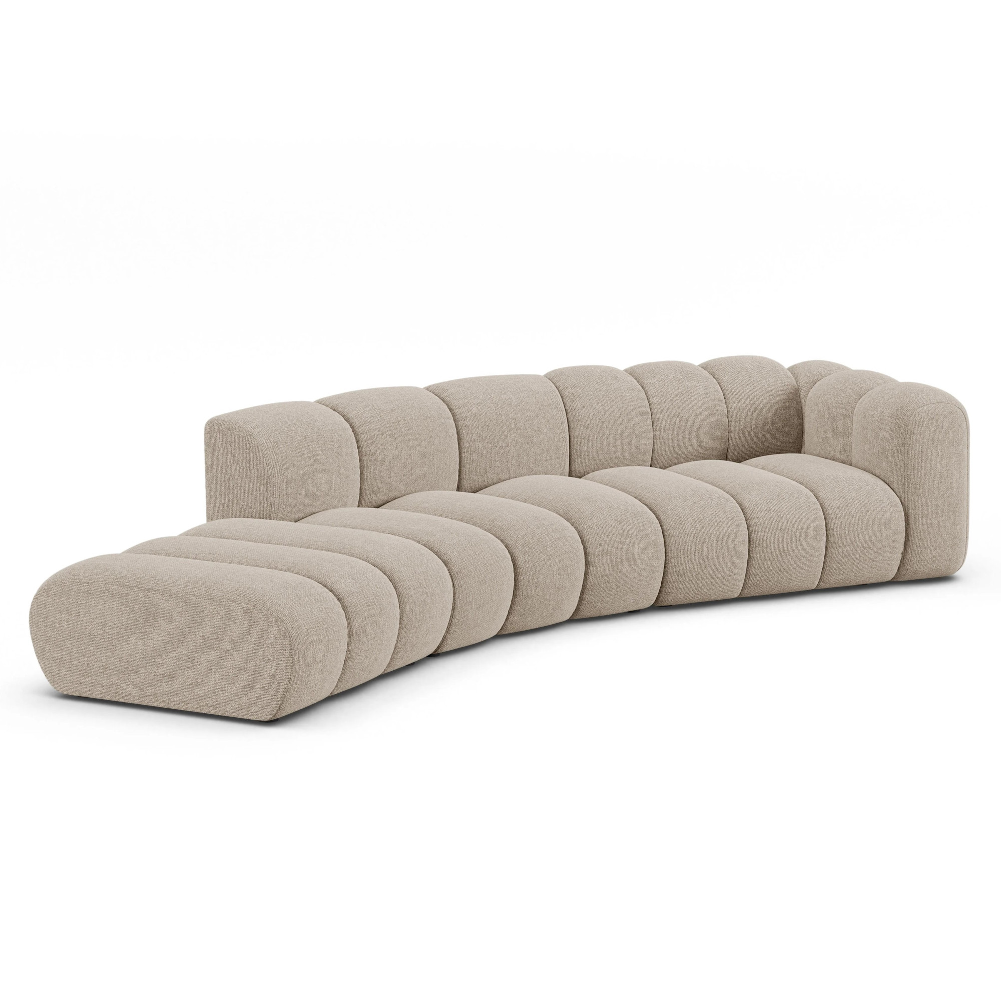 Sofa 5-Osobowa Lupine Ciemnobeżowy Szenil Micadoni