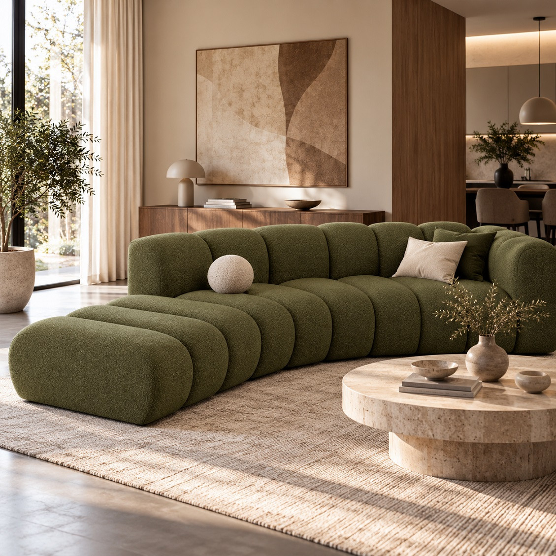 Sofa 5-Osobowa Lupine Zielony Szenil Micadoni