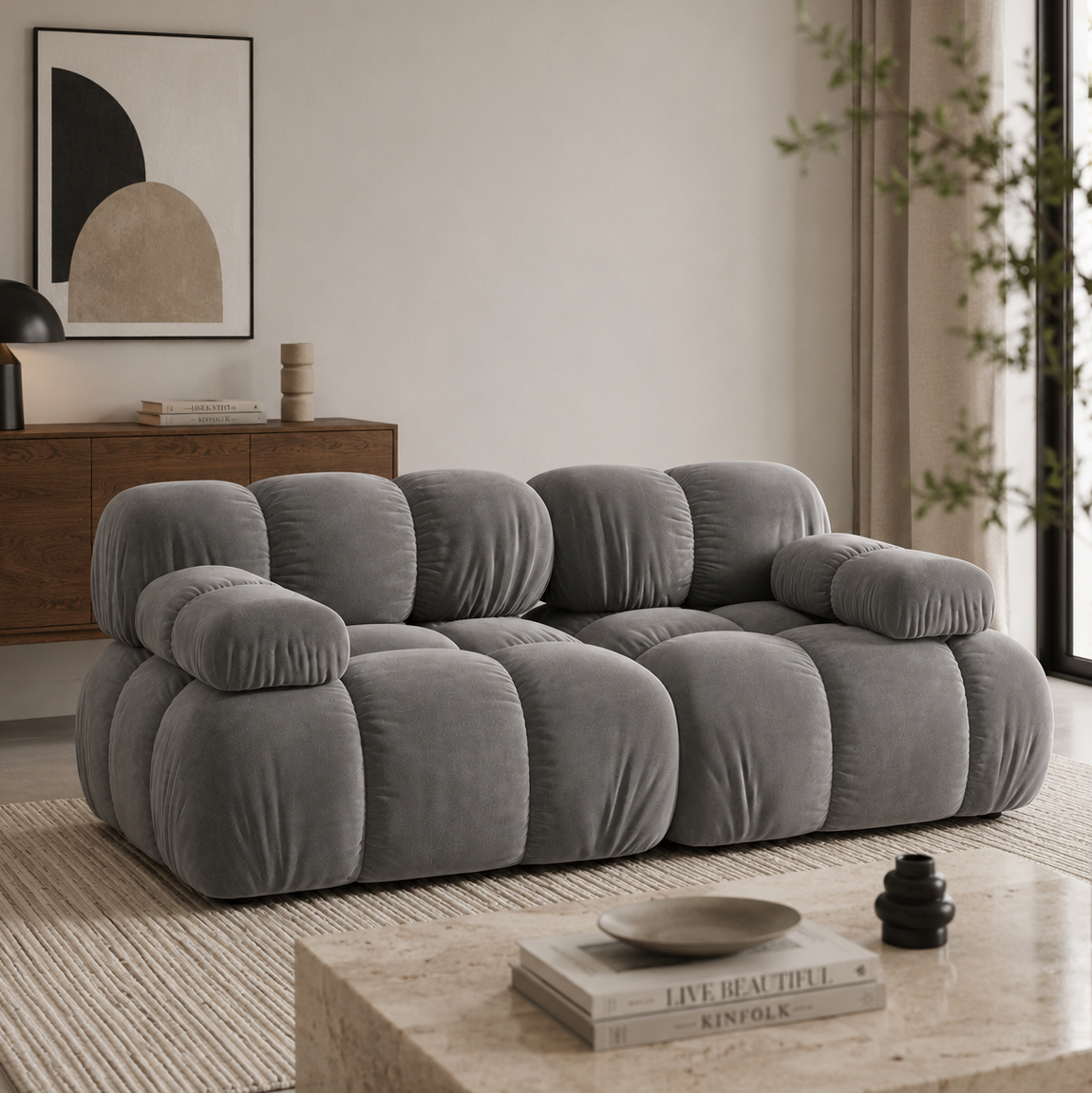 Sofa Bellis 2-Osobowa Szara Micadoni