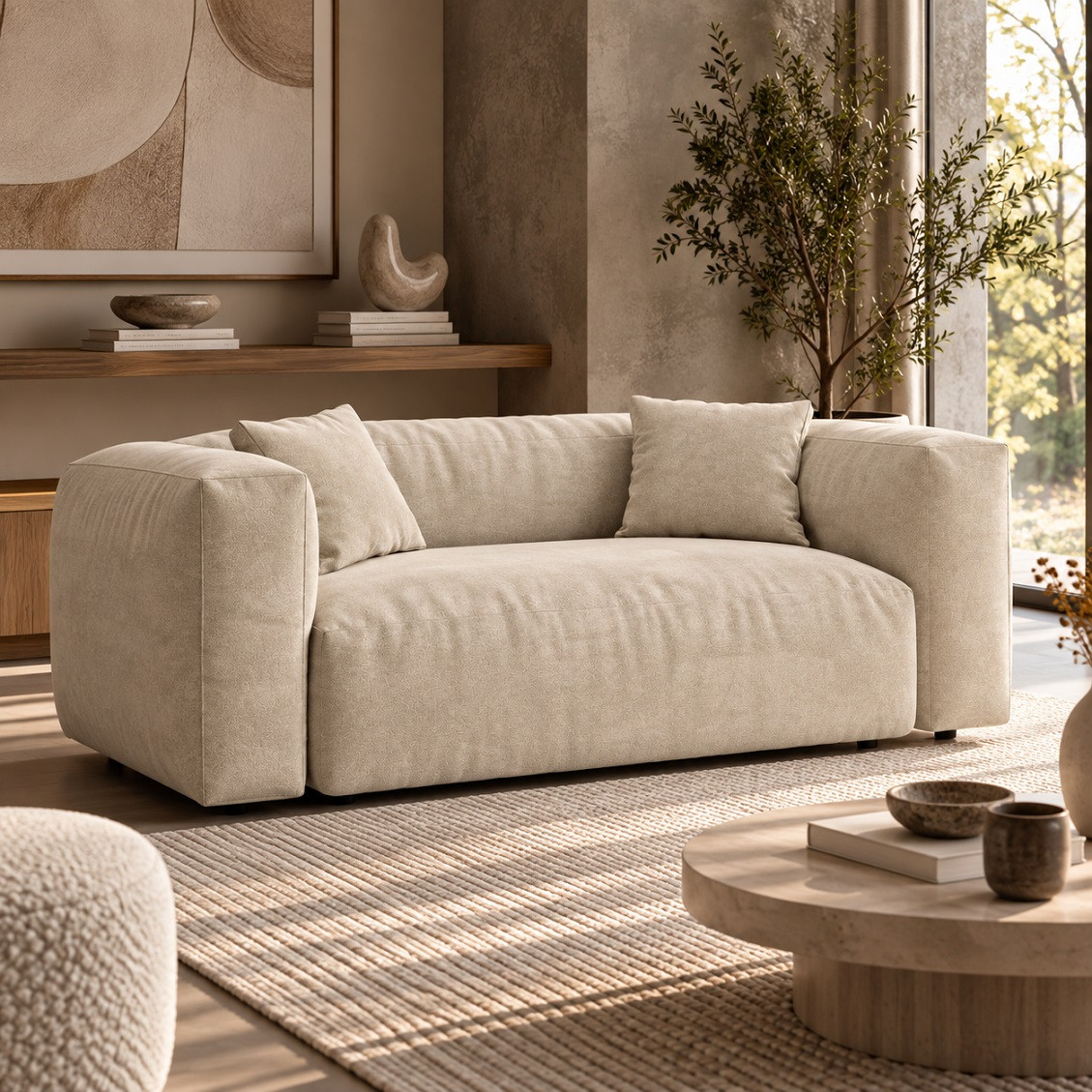 Sofa Martina 2-Osobowa Beżowa Micadoni